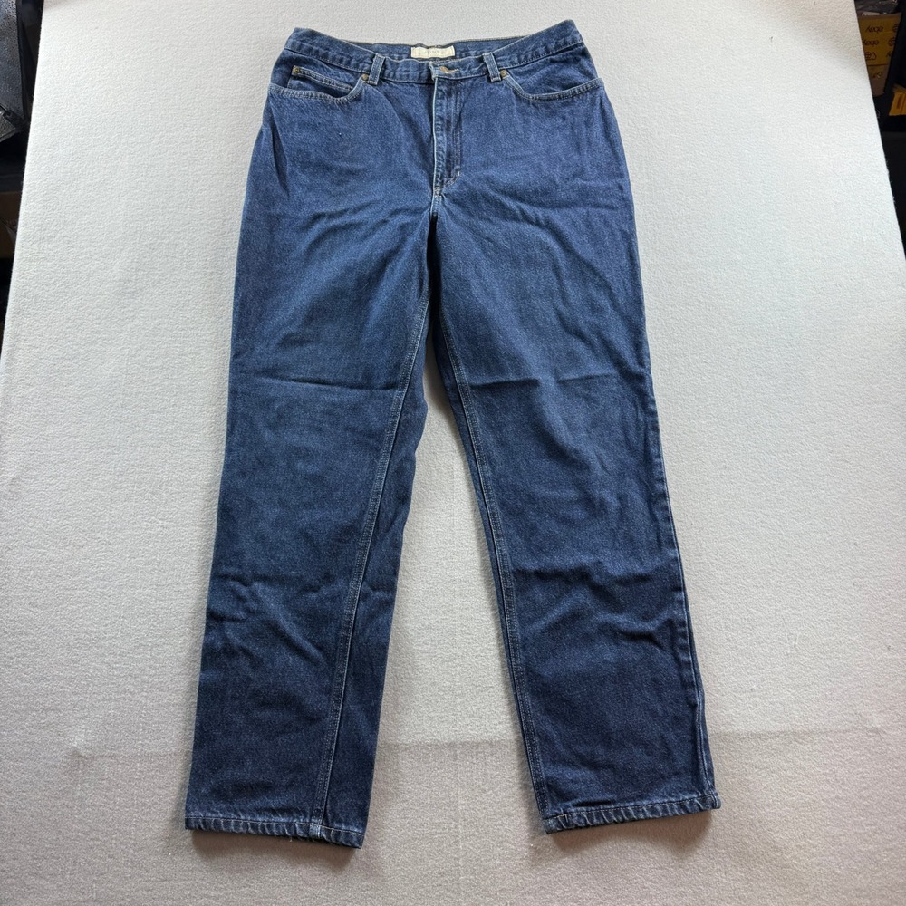 Jones Sport Jeans Women 16 Blue Straight Leg High Rise Denim 34x30